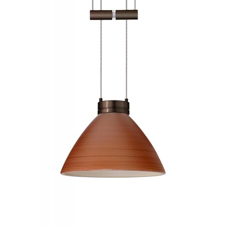 Besa Lighting Besa Pendant Domi Bronze Cherry 1x50W Halogen 1XA-1743CH-BR